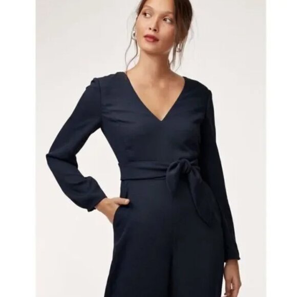 Wilfred Aritzia Écoulement Long Sleeve Jumpsuit Cider Gold Size 4 - Picture 14 of 15